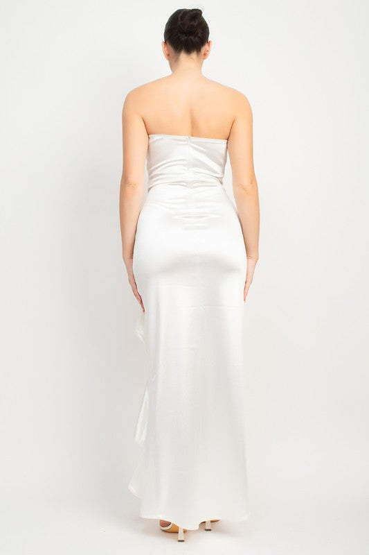 Bridal Sleeveless Satin Dress