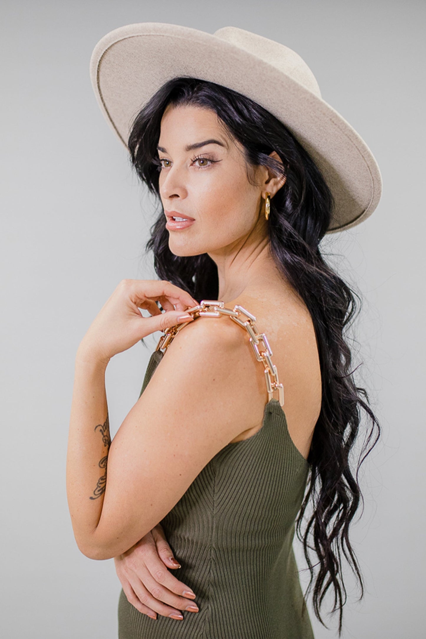 Whips and Chains Plunge Neck Ribbed Mini Dress