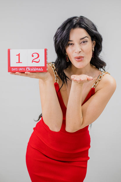 Whips and Chains Plunge Neck Ribbed Mini Dress