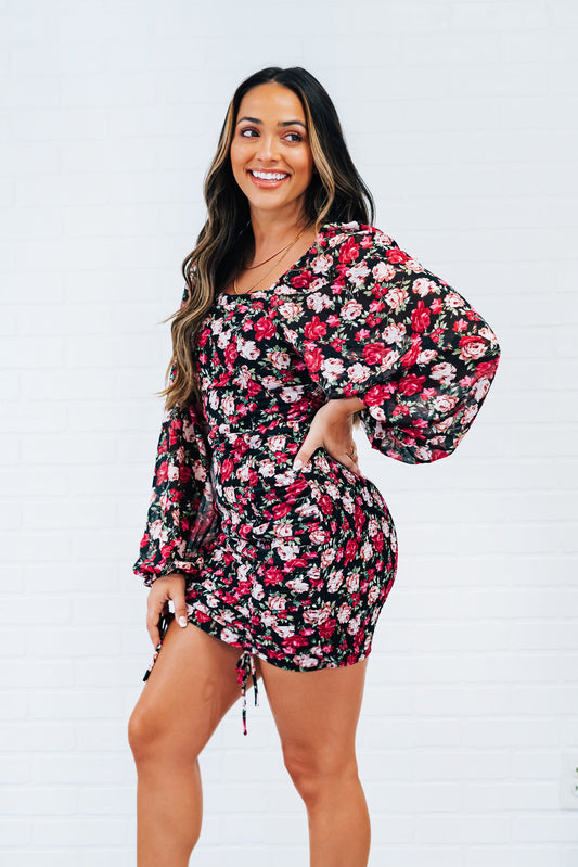 The Hana Floral Puff Sleeve Mini Dress