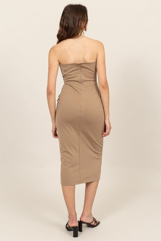 The Chashi Strapless Bodycon Maxi Tube Dress