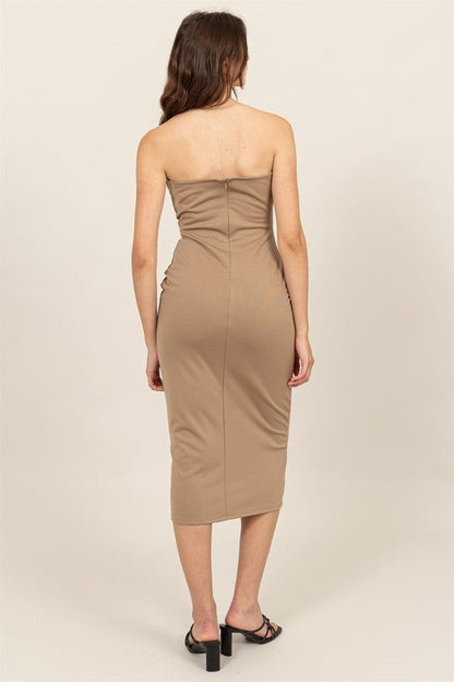 The Chashi Strapless Bodycon Maxi Tube Dress