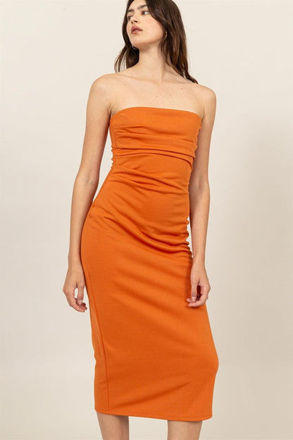 Chashi Strapless Bodycon Maxi Tube Dress