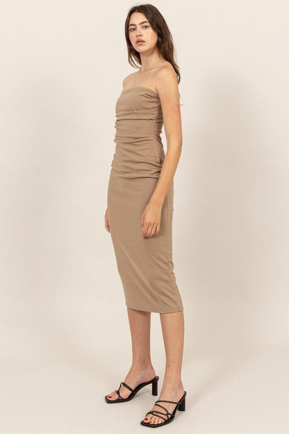 The Chashi Strapless Bodycon Maxi Tube Dress