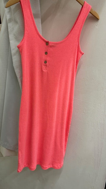 Henny Tank Dress-Coral Only