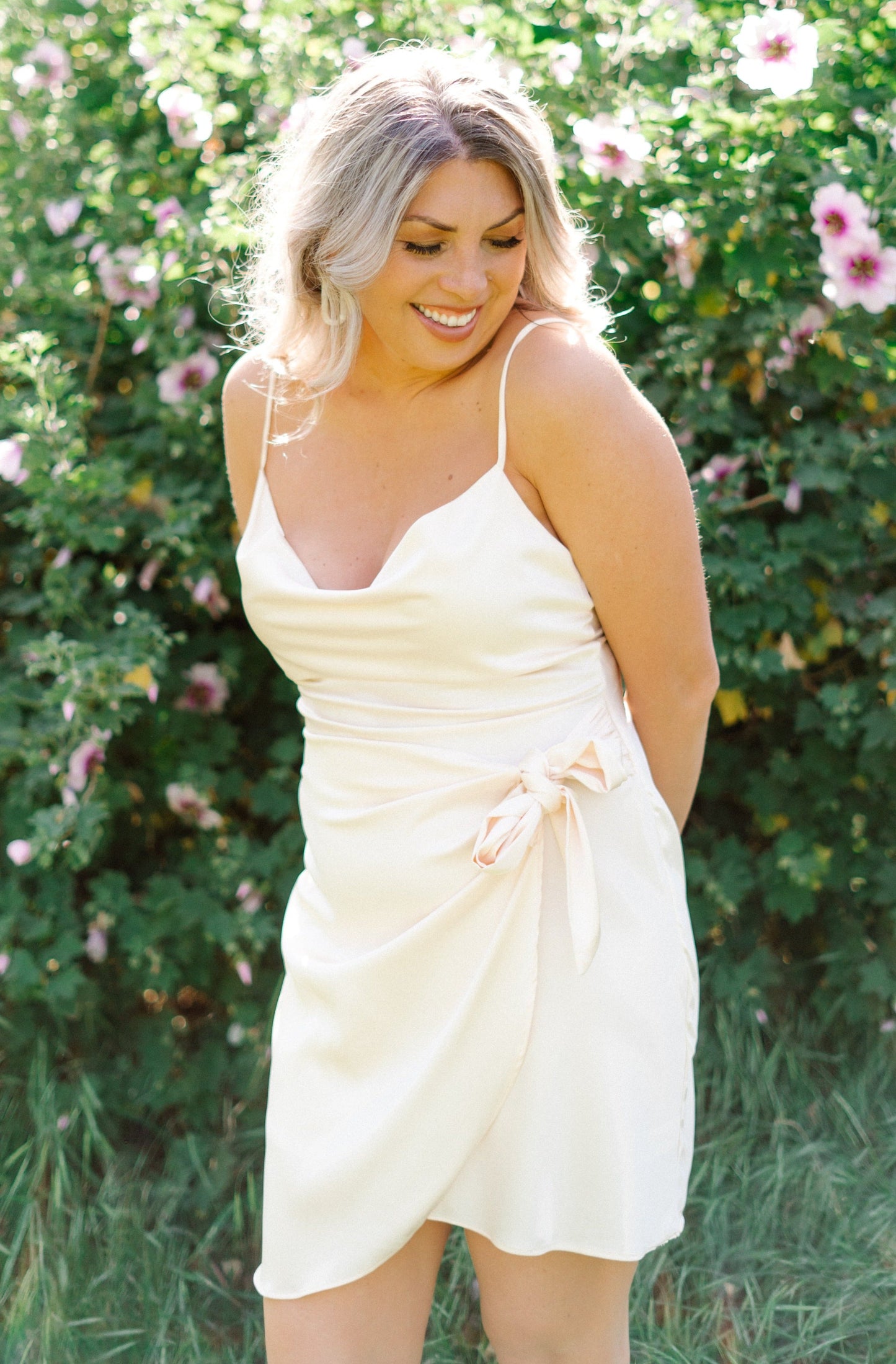 The Love Potion Spaghetti Strap Side Tie Mini Dress