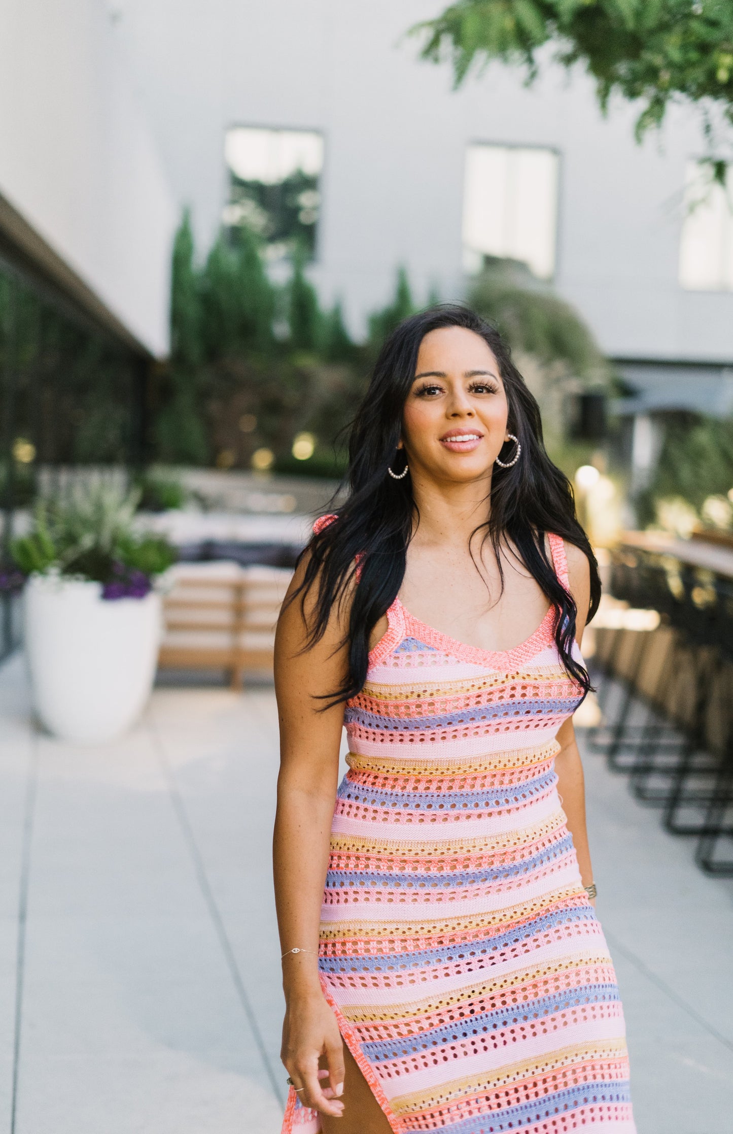 Womens Crochet Cover Ups Knit Sleeveless Dress