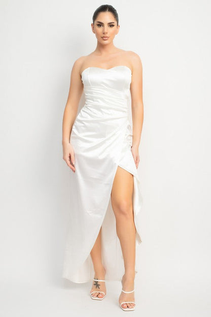 Bridal Sleeveless Satin Dress