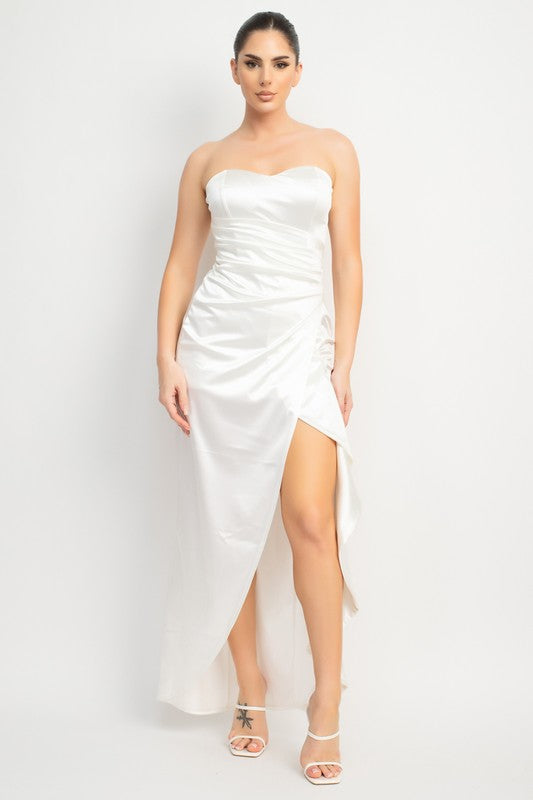 Bridal Sleeveless Satin Dress