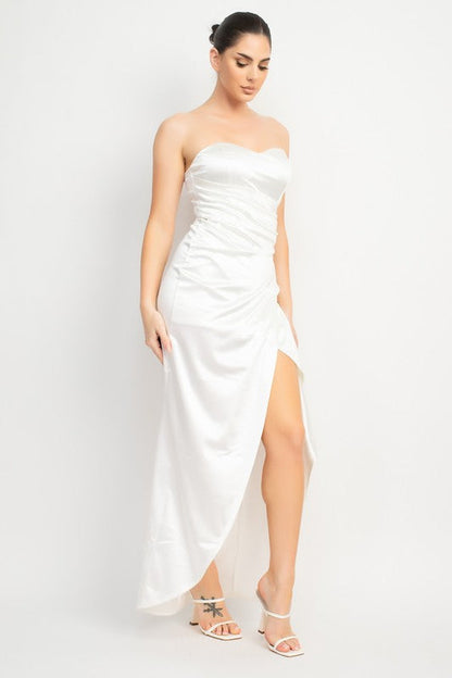Bridal Sleeveless Satin Dress