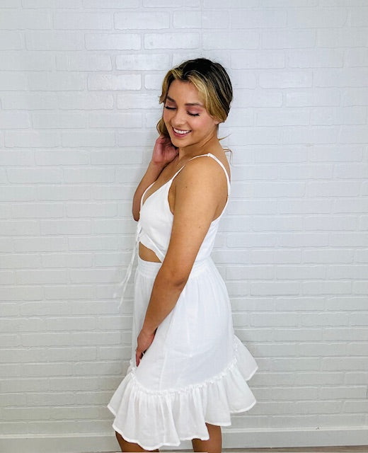 Boho Cowboy Chic Ruffle Mini Dress