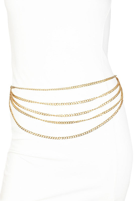 Love Lasso Multi Layered Chain Link Belt